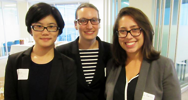 From left: Jiabei Li, Christine Sunnerberg and Reyna Ramirez