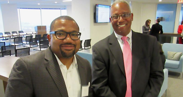 Converse Inc.’s Rodney C. Pratt (left) and Prince Lobel partner Joseph L. Edwards Jr.