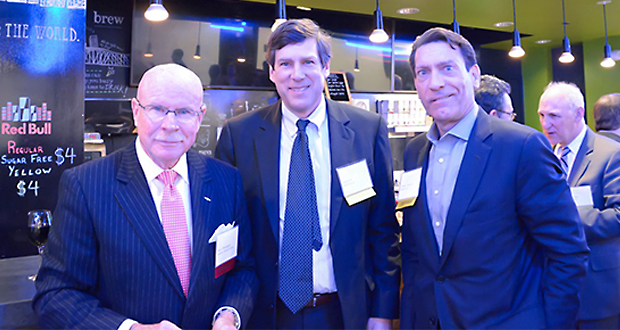From left: event panelist Bruce Blessington with Verrill Dana’s Gregory S. Fryer and Thomas Newman