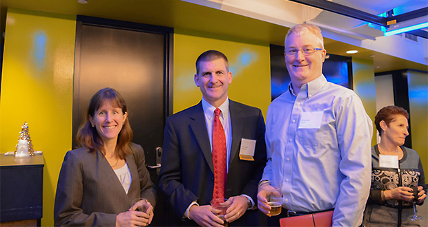 From left: Cheryl L. Johnson and Christopher M. Graham, both of Verrill Dana, and William P. Mitchell of Adobe Systems