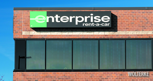 The Enterprise Rent-A-Car employee died while crossing the street to get from his workplace to the area where his own vehicle was parked.
