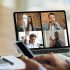 Remote worker on meeting