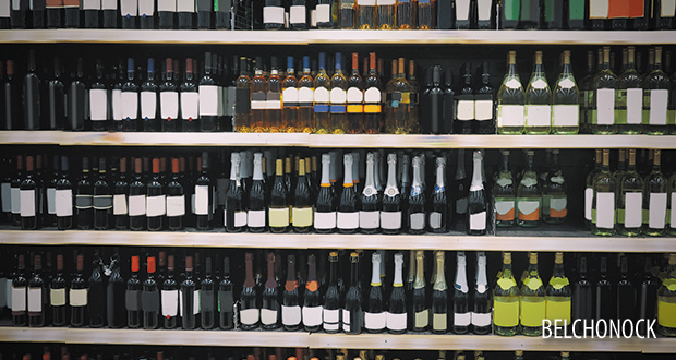 Liquor store shelf