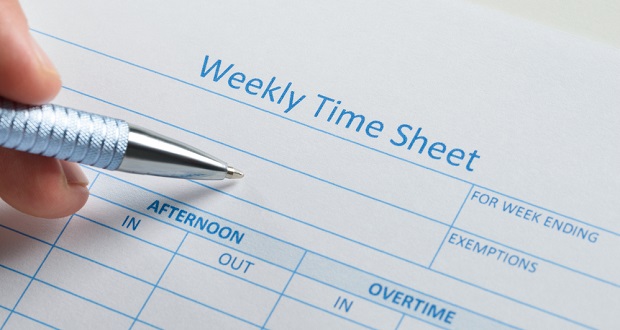 Employee's weekly time sheet