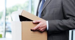Employee leaving after being fired from work