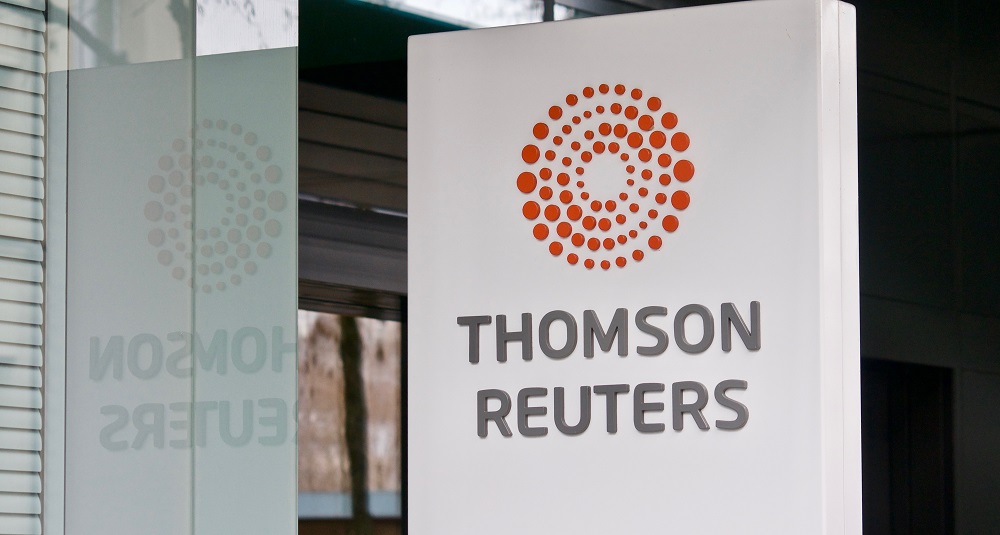 Thomson Reuters sign outside office building