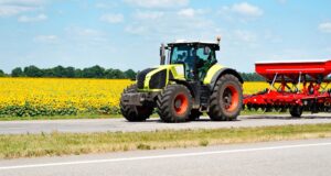 Tractor on farm