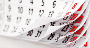 Pages on calendar flipping rapidly