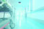 Gurney in hospital hallway